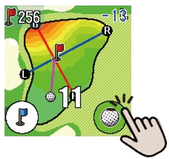 ショットナビ SkyNovanのパットシミュレーション画面